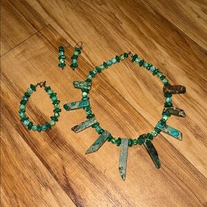 Turquoise Gemstone Necklace Set